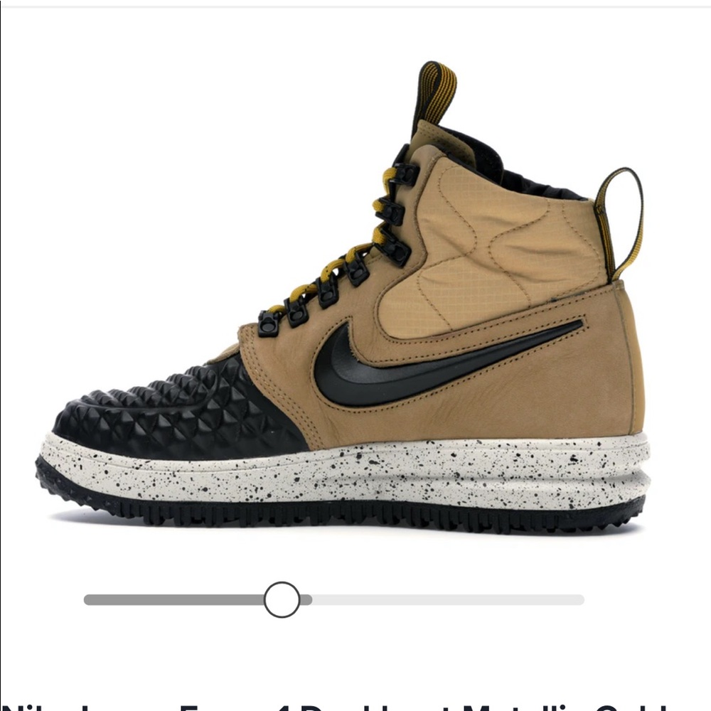 COLLECTABLE! Nike Lunar Force 1 Duckboot Metallic Gold - Picture 5 of 10